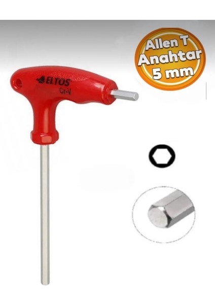 T Tipi Allen Anahtar 5 mm