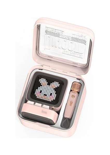 Ditoo-Mic Karaoke Mikrofonlu Uyarlanabilir Piksel Ekranlı Bluetooth Hoparlör-Hediye Kutulu (Pembe) fiyatları