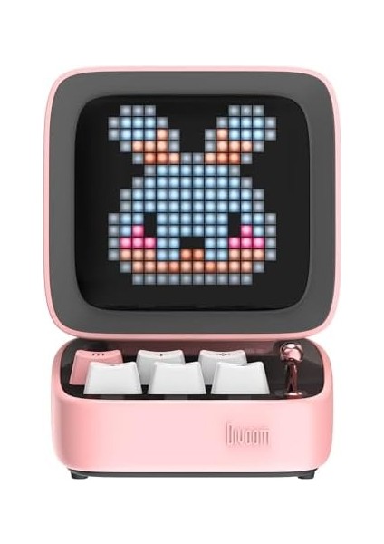 Ditoo-Mic Karaoke Mikrofonlu Uyarlanabilir Piksel Ekranlı Bluetooth Hoparlör-Hediye Kutulu (Pembe) modelleri