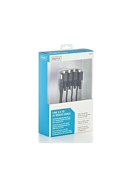 USB 4x Seri Adaptör - RS232 Dönüştürücü - USB 2.0 Tip A - 4x Dsub 9m - Ftdı Çip Seti - 1,5 M Bağlantı Kablosu fiyatları