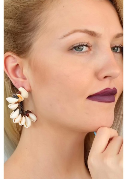 Midye Kabuk Tasarım Bayan Küpe - Modern Çözüm - Modern Stil