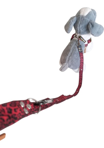 Köpek göğüs tasması minik ırk gezdirme kayışlı set göğüs ölçüsü:25-35cm ayarlamalı gezdirme kayışı:120cm dog harness TB3-8
