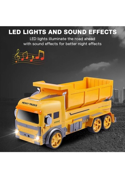 Çocuk R/c Uzaktan Kumandalı Sensörlü Şarjlı Robota Dönüşen Inşaat Kamyonu