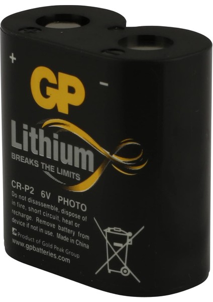Batteries Cr-P2 CR-P2/DL223A Boy Lityum Pil, 6 Volt, Tekli Kart