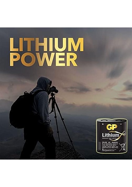 Batteries Cr-P2 CR-P2/DL223A Boy Lityum Pil, 6 Volt, Tekli Kart