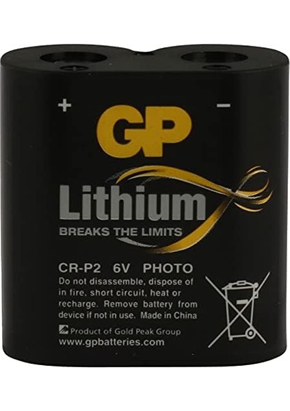 Batteries Cr-P2 CR-P2/DL223A Boy Lityum Pil, 6 Volt, Tekli Kart