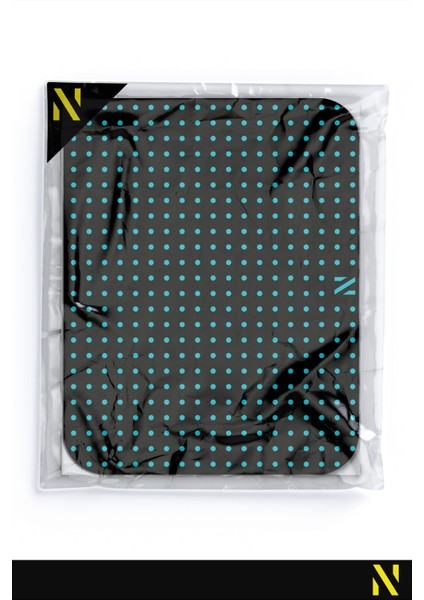 Turkuaz Renkli Dot Nokta Desenli Ergonomik Mouse Pad - 23 cm x 19 cm - Kaydırmaz Taban Ev ve Ofis Kullanımı Fare Altlığı Mousepad