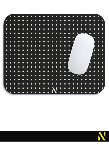 Gri Renkli Dot Nokta Desenli Ergonomik Mouse Pad - 23 cm x 19 cm - Kaydırmaz Taban Ev ve Ofis Kullanımı Fare Altlığı Mousepad fırsatları