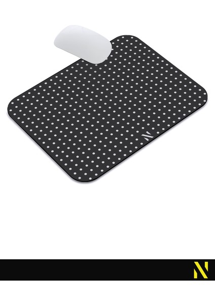 Gri Renkli Dot Nokta Desenli Ergonomik Mouse Pad - 23 cm x 19 cm - Kaydırmaz Taban Ev ve Ofis Kullanımı Fare Altlığı Mousepad indirimleri