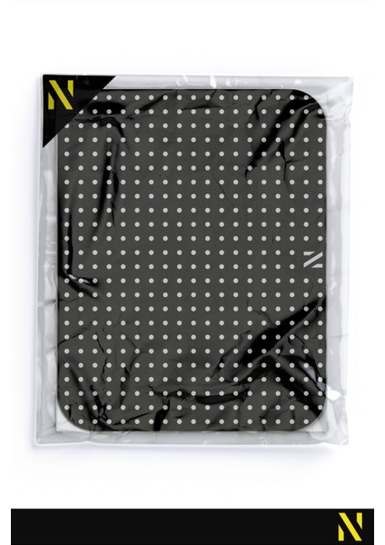 Gri Renkli Dot Nokta Desenli Ergonomik Mouse Pad - 23 cm x 19 cm - Kaydırmaz Taban Ev ve Ofis Kullanımı Fare Altlığı Mousepad