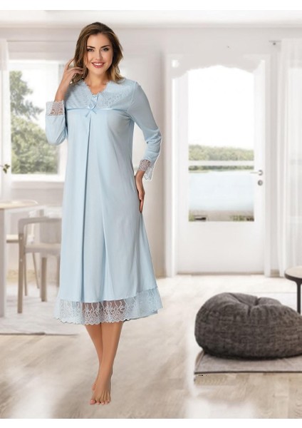 Dvina Effortt Lohusa Gecelik Mavi - 7043