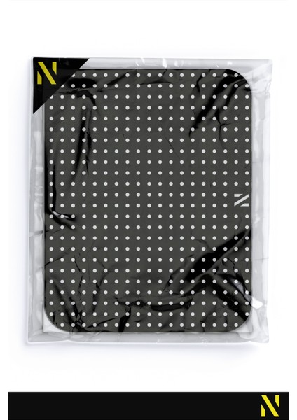 Beyaz Renkli Dot Nokta Desenli Ergonomik Mouse Pad - 23 cm x 19 cm - Kaydırmaz Taban Ev ve Ofis Kullanımı Fare Altlığı Mousepad