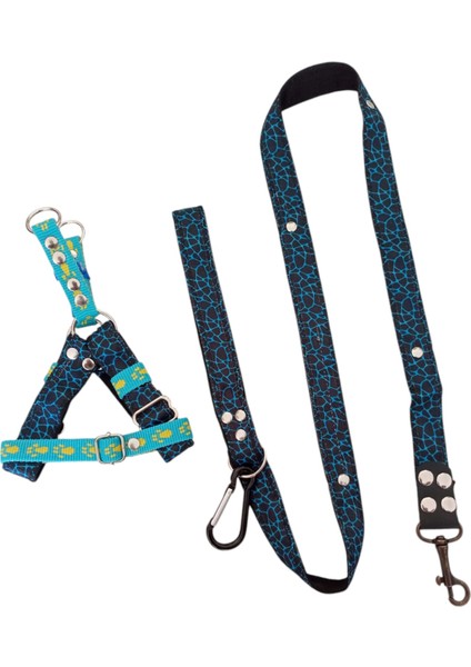 Köpek göğüs tasması minik ırk gezdirme kayışlı set göğüs ölçüsü:25-35cm ayarlamalı gezdirme kayışı:120cm dog harness TB3-9