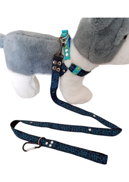 Köpek göğüs tasması minik ırk gezdirme kayışlı set göğüs ölçüsü:25-35cm ayarlamalı gezdirme kayışı:120cm dog harness TB3-9