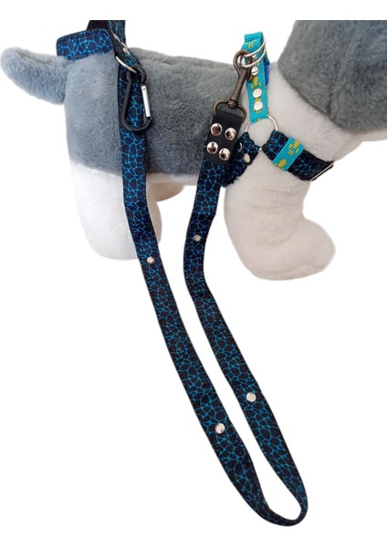 Köpek göğüs tasması minik ırk gezdirme kayışlı set göğüs ölçüsü:25-35cm ayarlamalı gezdirme kayışı:120cm dog harness TB3-9