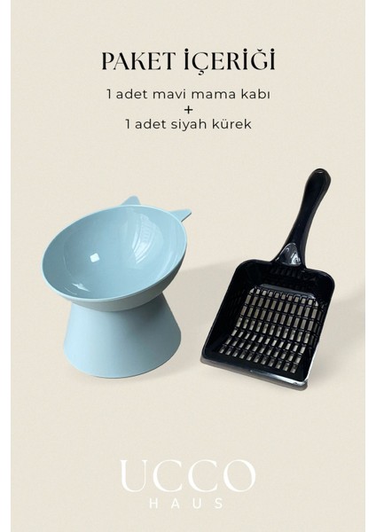 Eğimli Mama Kabı, Mavi, Ergonomik ve Sağlıklı Tasarım, Kedi ve Köpekler Için modelleri