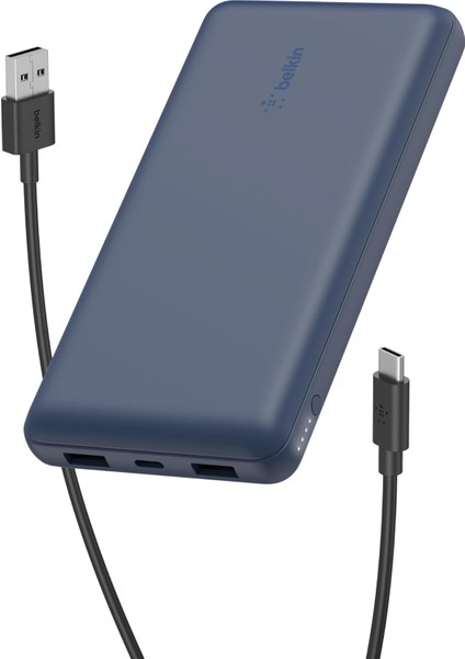 USB C Taşınabilir Şarj Cihazı 20000 Mah, USB Tip C Giriş Çıkış Bağlantı Noktalı 20K Güç Bankası Için USB C - A Kablosu Dahil 2 USB A Bağlantı Noktası - Mavi