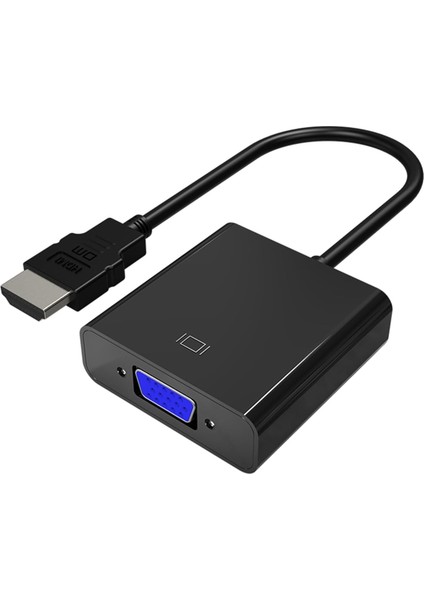 CHB021 HDMI To VGA Çevirici Dönüştürücü 3.5mm Aux Ses Destekli Çıkış