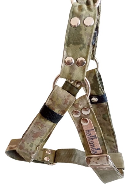 Köpek göğüs tasması orta ve büyük ırk kamuflaj destekli kumaş genişlik:3cm göğüs ölçüsü:55-95cm ayarlamalı dog harness GT4-7