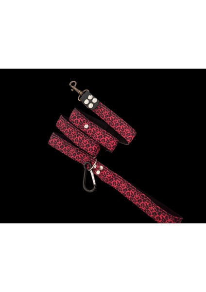 Köpek gezdirme tasması kolon kırmızı siyah uzunluk:120cm genişlik:2,5cm dog leash B4-2 fiyatları