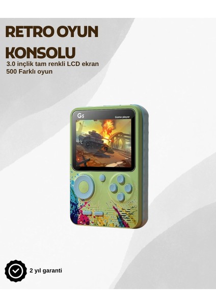 G5 Taşınabilir Retro Oyun Konsolu - Çocuk ve Yetişkinler Için