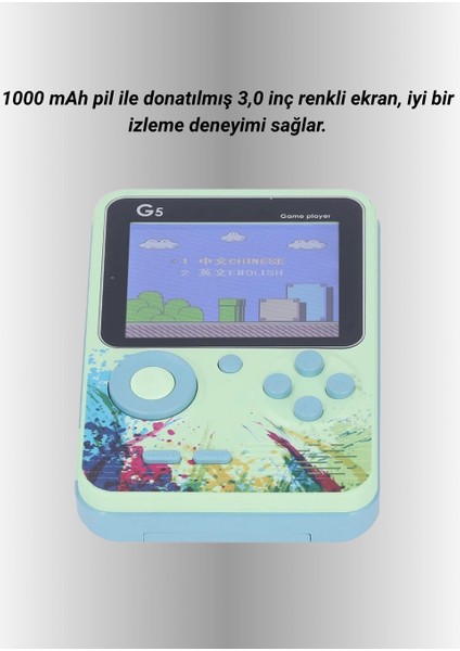 500 Oyun Hafızalı G5 Game Box - Renkli LCD Ekranlı