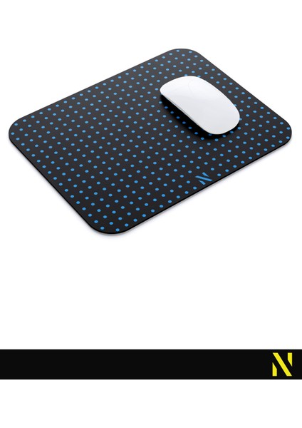 Mavi Renkli Dot Nokta Desenli Ergonomik Mouse Pad - 23 cm x 19 cm - Kaydırmaz Taban Ev ve Ofis Kullanımı Fare Altlığı Mousepad modelleri
