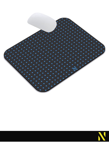 Mavi Renkli Dot Nokta Desenli Ergonomik Mouse Pad - 23 cm x 19 cm - Kaydırmaz Taban Ev ve Ofis Kullanımı Fare Altlığı Mousepad indirimleri
