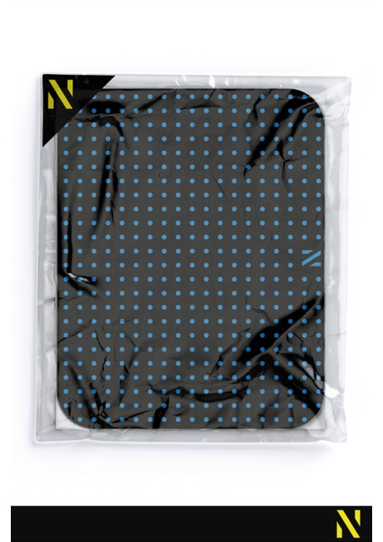 Mavi Renkli Dot Nokta Desenli Ergonomik Mouse Pad - 23 cm x 19 cm - Kaydırmaz Taban Ev ve Ofis Kullanımı Fare Altlığı Mousepad