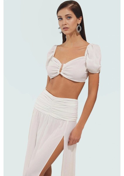 Şık Bluz Etek Takım Viskoz Polyester Karışımı Rahat Kalıp Yazlık Mükemmel Uyum Trend Tasarım fiyatları