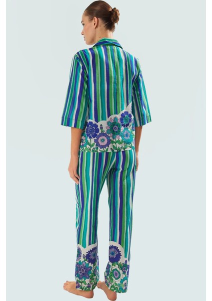 Cool & Comfort Dokuma Plaj Takımı Çizgili Desenli Nefes Alan Pamuk Viskoz Şık Görünüm modelleri