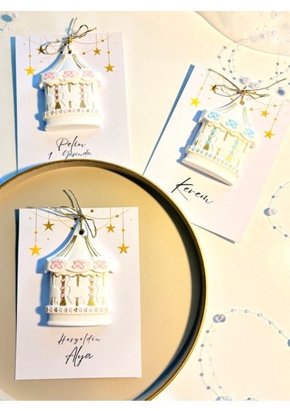15 Adet Atlı Karınca Taş Tozu Magnet Kişiye Özel Hediyelik, Hoşgeldin Bebek,mevlüt,baby Shower,sünnet modelleri