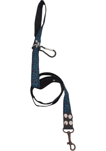 Köpek gezdirme tasması mavi siyah kordon uzunluk:120cm genişlik:2,5cm dog leash B4-3 modelleri