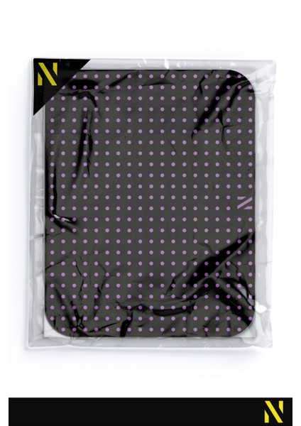 Mor Renkli Dot Nokta Desenli Ergonomik Mouse Pad - 23 cm x 19 cm - Kaydırmaz Taban Ev ve Ofis Kullanımı Fare Altlığı Mousepad