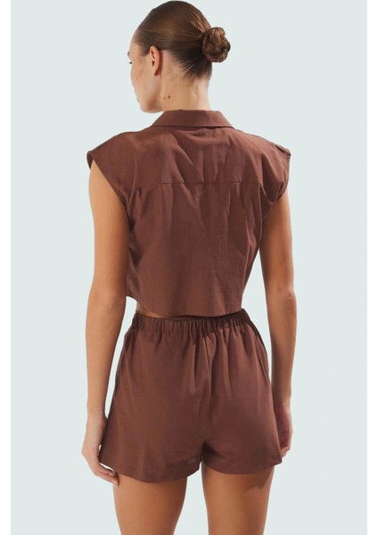 Pamuklu Yazlık Plaj Takımı Tropikal Desen Fitted Kalıp Özenle Seçilmiş Yüksek Kalite Modern Stil modelleri