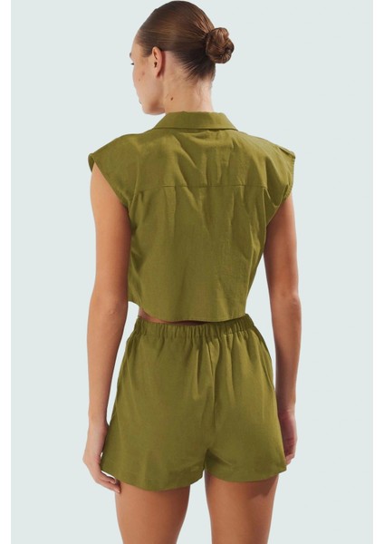 Pamuklu Yazlık Plaj Takımı Tropikal Desen Fitted Kalıp Özenle Seçilmiş Yüksek Kalite Modern Stil modelleri