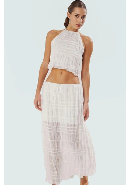 Şifon Bluz Etek Plaj Takımı Rahat ve Şık Yazlık Görünüm Premium Kalite Kaliteli Işçilik