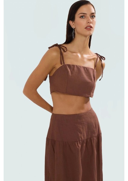 Plaj Için Ideal Pamuklu Bluz Etek Takımı Rahat ve Şık Görünüm