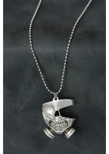 Maske Figürlü Metal Erkek Kolye - Trend Ürün