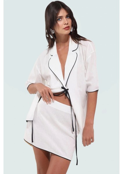Pamuklu Dokuma Plaj Kimono Etek Takımı Rahatlık ve Şıklık Bir Arada Profesyonel Görünüm