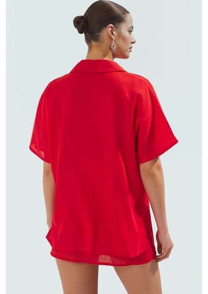 Dokuma Pamuklu Plaj Gömlek Etek Takımı Rahat ve Şık Yazlık Profesyonel Görünüm Konforlu Kesim modelleri