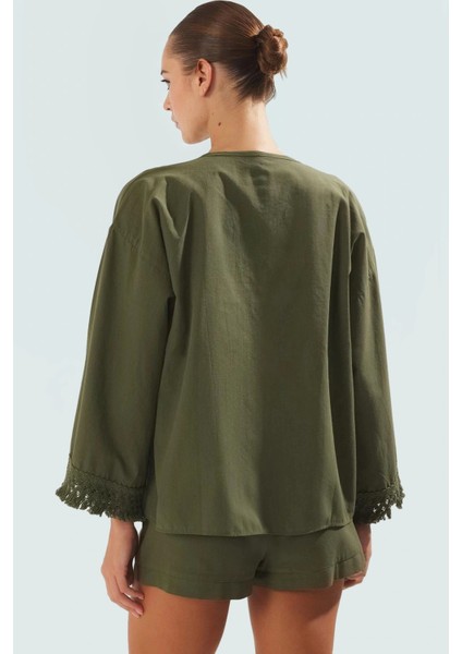 Plaj Kimono Şort Takım Çok Etnik Desenli Pamuklu Yazlık Rahat Şık Görünüm Dayanıklı Malzeme modelleri