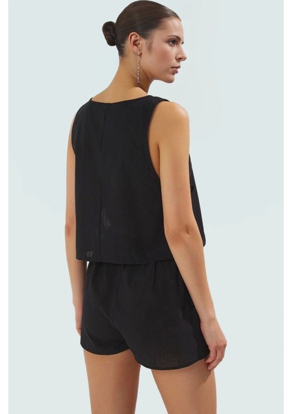 Rahat Kesim Kolsuz Pamuk Bluz Şort Takım Yazlık Plaj Modası Trend Tasarım modelleri