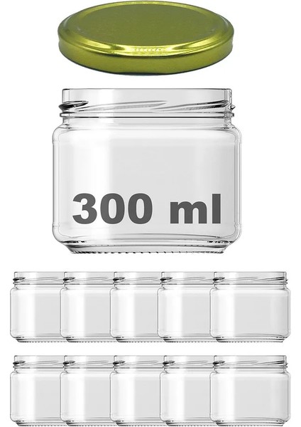 10 Adet 300 ml Metal Konserve Kapaklı Magnolya ve Gıda Saklama 300 cc Şeffaf Cam Kavanoz fiyatları