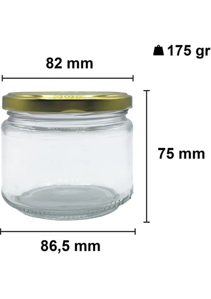10 Adet 300 ml Metal Konserve Kapaklı Magnolya ve Gıda Saklama 300 cc Şeffaf Cam Kavanoz modelleri