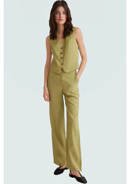 Yazlık Kadın Modal Pantolon Yelek Takım Rahat Kesim Nefes Alabilir Kumaş ve Şık Premium Kalite