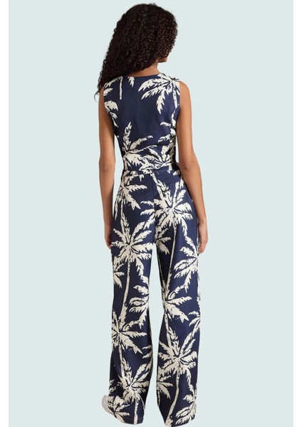 Şık Viskoz Keten Görünümlü V Yaka Yelek ve Geniş Paça Pantolon Takım Seçkin Malzeme Rahat fiyatları