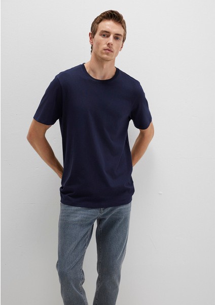 Bisiklet Yaka Lacivert Basic Tişört 0612863-86415 modelleri
