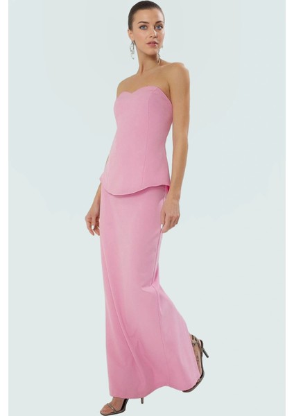 Straplez Yazlık Elbise Polyester Elastan Dokuma Kumaş Fitted Kalıp Trend Tasarım fiyatları