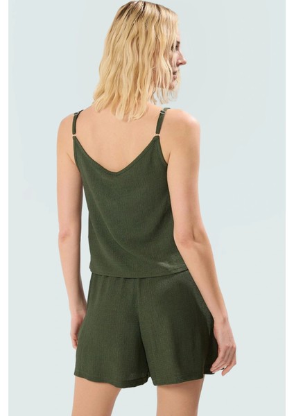 Rahat Örme Çiçekli Yazlık Şort ve Crop Üst Takım 96 Polyester Mini Boy Profesyonel Görünüm modelleri